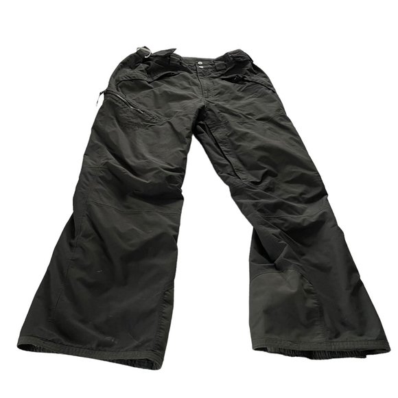The North Face Dryvent Snow Pants Medium Short Mens Charcoal Gray Cargo Ski - Picture 2 of 9